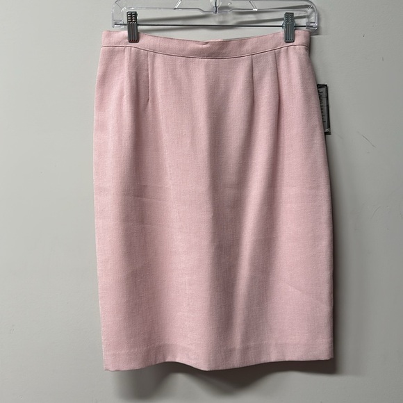 Kasper & Company pastel pink skirt petite zipper back button Classy work wear - Picture 1 of 10